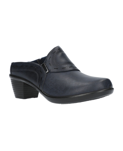 Shop Easy Street Cynthia Comfort Mules Women's Shoes In Blue