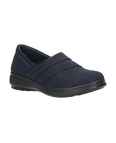 Shop Easy Street Maybell Comfort Slip Ons Women's Shoes In Blue