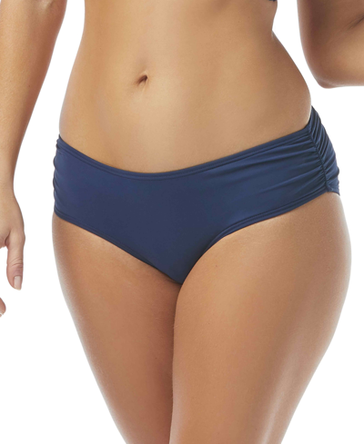 Shop Coco Reef Ruched Hipster Bikini Bottoms Women's Swimsuit In Blue