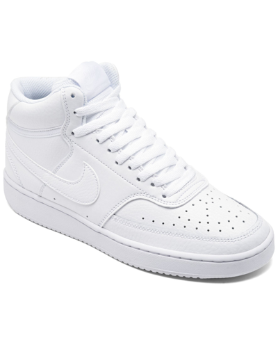Nike Women's Court Vision Mid Casual Sneakers From Finish Line In White