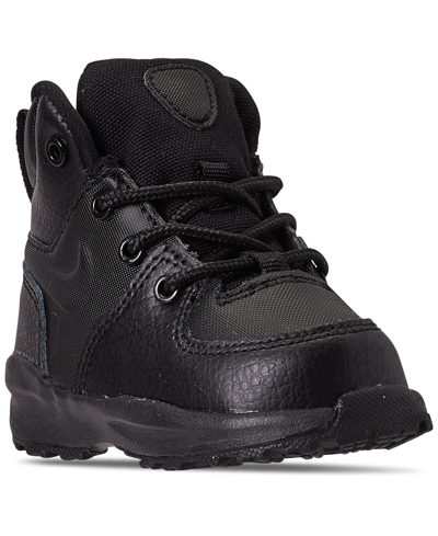 Shop Nike Toddler Boys Manoa Leather Boots From Finish Line In Black
