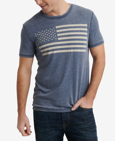 Shop Lucky Brand Men's Usa Flag Short Sleeve Graphic T-shirt In Blue