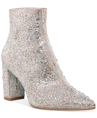 Shop Betsey Johnson Women's Cady Evening Booties Women's Shoes In Silver