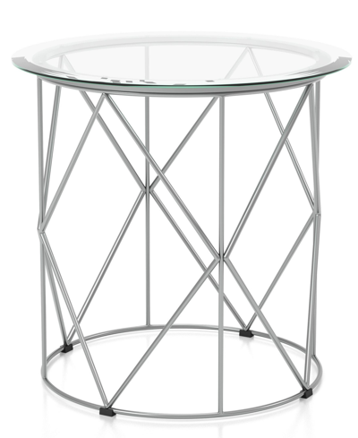 Shop Furniture Of America Karlence Round End Table In Silver