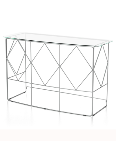 Shop Furniture Of America Karlence Rectangle Console Table In Silver