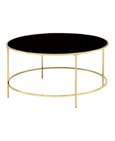 Shop Furniture Of America Pakse Glass Top Coffee Table In Yellow