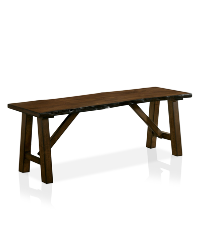 Shop Furniture Of America Deagan Backless Dining Bench In Brown