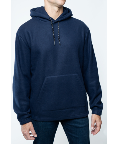 Shop Lazer Men's Polar Fleece Pullover Hooded Sweatshirt In Blue