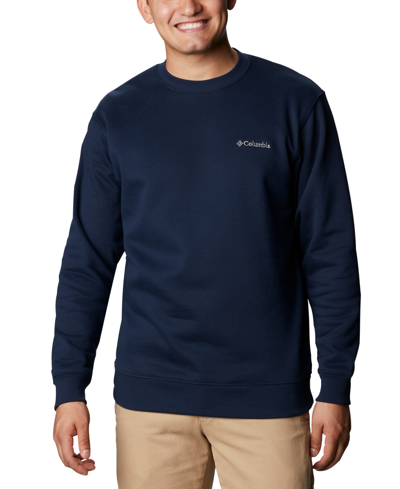 Shop Columbia Men's Hart Mountain Ii Crew Sweatshirt In Blue