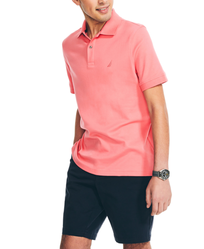 Shop Nautica Men's Classic-fit Soft Stretch Interlock Polo In Pink