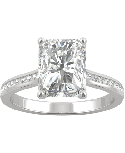 Shop Charles & Colvard Moissanite Radiant Engagement Ring (2-7/8 Ct. T.w. Dew) In 14k White Gold