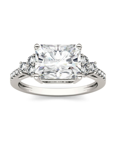 Shop Charles & Colvard Moissanite Radiant Cut Engagement Ring 2-9/10 Ct. T.w. Diamond Equivalent In 14k White Gold