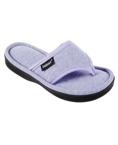 Shop Isotoner Signature Women's Jersey Cambell Thong Slippers In Blue
