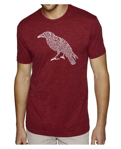 Shop La Pop Art Men's Premium Word Art T-shirt - The Raven In Red