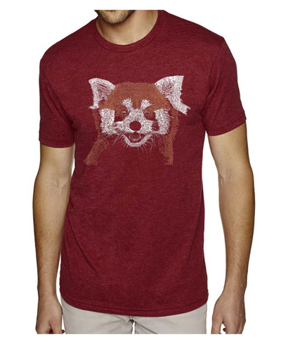Shop La Pop Art Men's Premium Word Art T-shirt - Red Panda