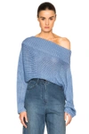 Tibi Oversized Cropped Sweater In Morning Blue