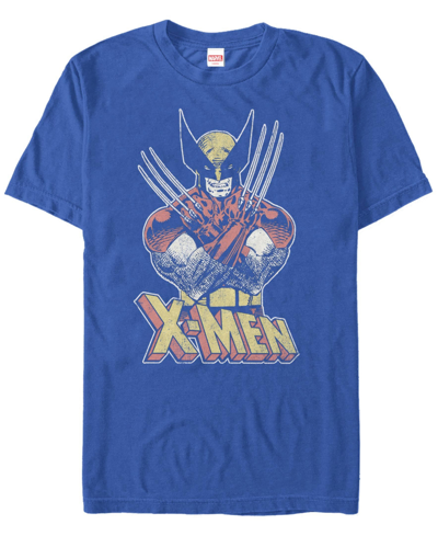 Shop Fifth Sun Men's Vintage-like Wolverine Short Sleeve Crew T-shirt In Blue