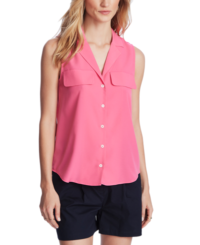 Shop Court & Rowe Women's Sleeveless Button-down Blouse In Pink