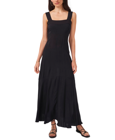 Vince Camuto Paneled Smocked-back Challis Tank Dress In Classic Navy ...