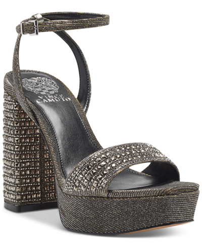 Shop Vince Camuto Women's Chastin Bling Dress Sandals Women's Shoes In Silver
