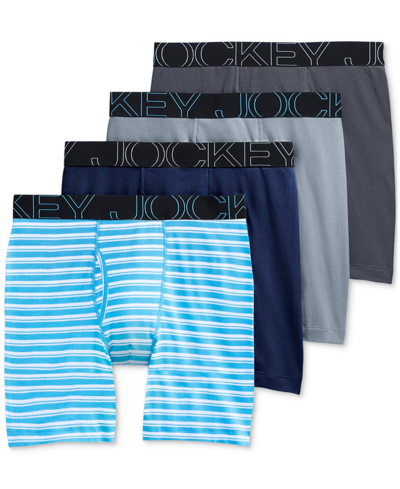 Shop Jockey Activeblend 7" Midway Brief - 4 Pack In Blue