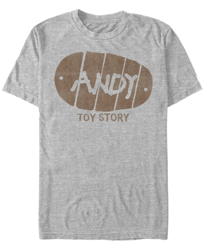 Shop Fifth Sun Disney Pixar Men's Toy Story Wood's Andy Boot Short Sleeve T-shirt In Gray
