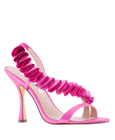 Shop Nina Women's Claudy Ruffle Evening Sandals Women's Shoes In Pink