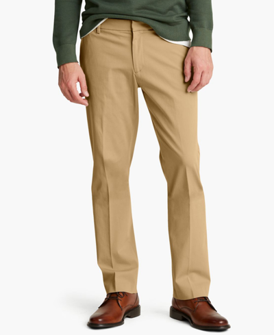 Shop Dockers Men's Straight-fit City Tech Trousers In Tan/beige