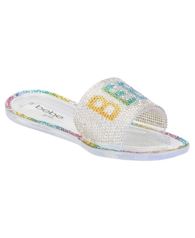 Shop Bebe Little Girls Casual Jelly Slide Sandals In Multi