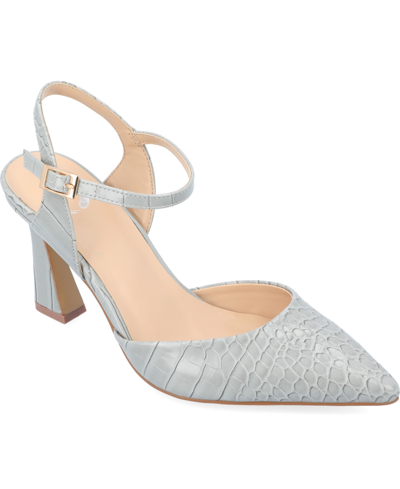 Shop Journee Collection Women's Nixey Pointed Toe Heels In Gray