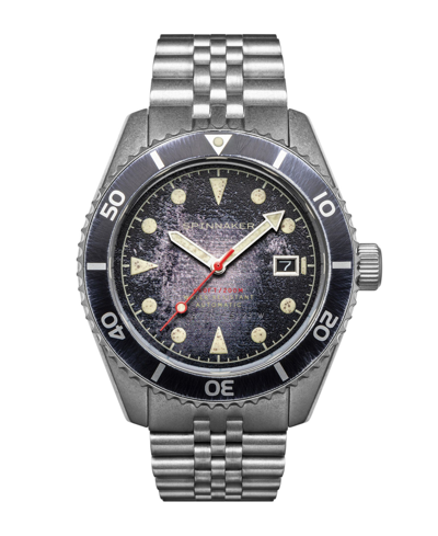 Shop Spinnaker Men's Wreck Automatic Solid Stainless Steel Bracelet Watch, 44mm In Black