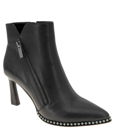 Shop Bcbgeneration Women's Billie Pointy Toe Genuine Leather Bootie Women's Shoes In Black