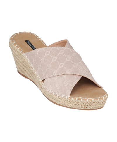 Shop Gc Shoes Women's Darline Espadrille Wedge Sandals Women's Shoes In Tan/beige