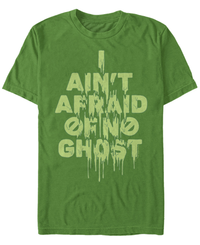 Shop Fifth Sun Men's Ain't Afraid Of No Ghost Slime Text Short Sleeve T- Shirt In Green