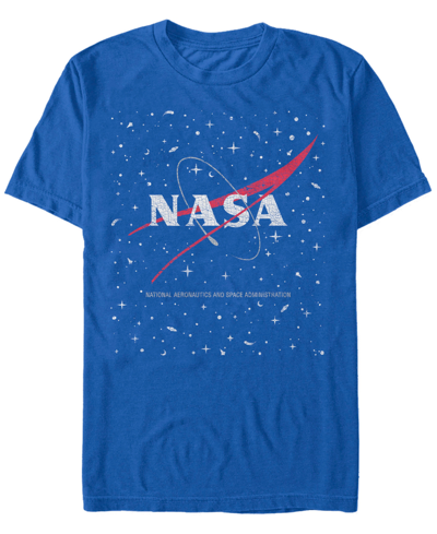 Shop Fifth Sun Nasa Men's Star Base Logo Short Sleeve T- Shirt In Blue