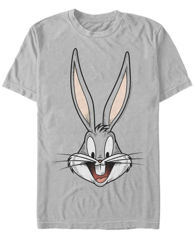 Shop Fifth Sun Looney Tunes Men's Bugs Bunny Big Face Short Sleeve T-shirt In Silver