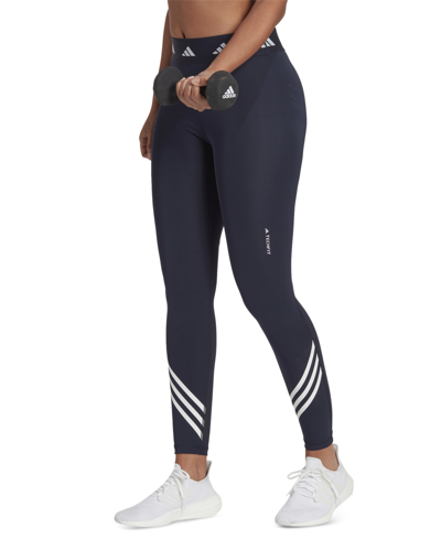 Shop Adidas Originals Adidas Women's Active Techfit 3-stripes Training Leggings In Blue