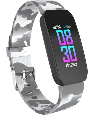 Shop Itouch Unisex Gray Camo Silicone Strap Active Smartwatch 44mm