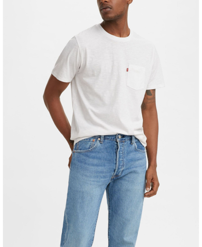 Shop Levi's Men's Classic Pocket Short Sleeve Crewneck T-shirt In White