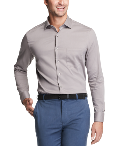 Shop Van Heusen Men's Big & Tall Classic/regular-fit Stain Shield Solid Dress Shirt In Multi
