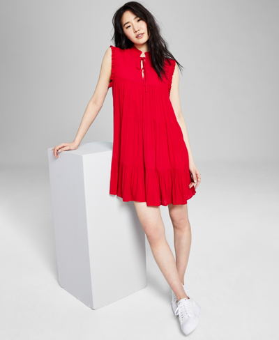 Shop And Now This Women's Sleeveless Tiered Dress In Red