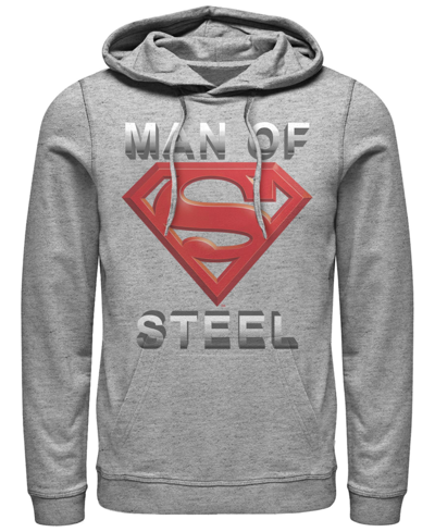 Shop Fifth Sun Men's Superman Scoring Shield Fleece Hoodie In Gray