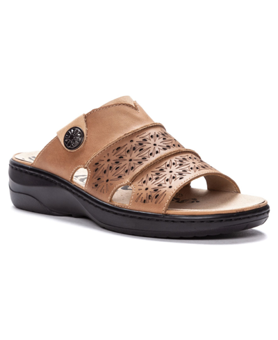 Shop Propét Women's Gertie Slide Sandals Women's Shoes In Tan/beige