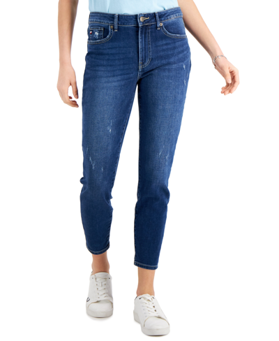 Shop Tommy Hilfiger Women's Tribeca Th Flex Skinny Jeans In Blue