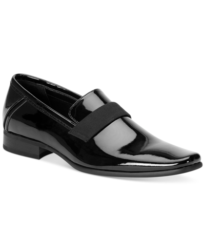 Shop Calvin Klein Men's Bernard Patent Slip-on Loafer Men's Shoes In Black
