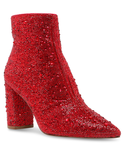Shop Betsey Johnson Women's Cady Evening Booties Women's Shoes In Red