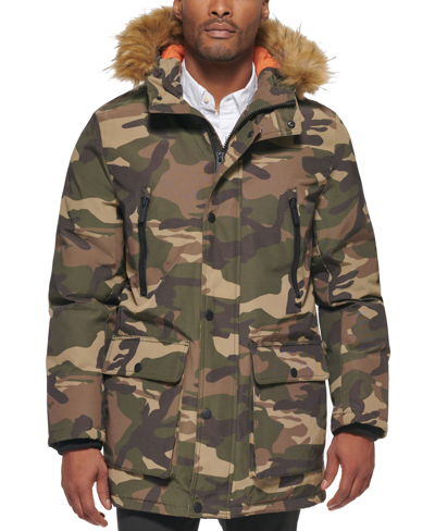 Shop Club Room Men's Parka With A Faux Fur-hood Jacket, Created For Macy's In Multi