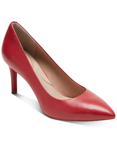 Shop Rockport Women's Total Motion 75 Mm Pth Plain Pumps Women's Shoes In Red