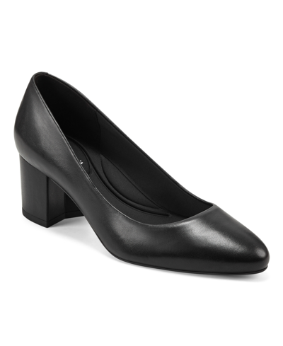 Shop Easy Spirit Women's Cosma Slip-on Block Heel Dress Pumps Women's Shoes In Black