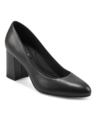 Shop Easy Spirit Women's Cadet Slip-on Block Heel Dress Pumps Women's Shoes In Black